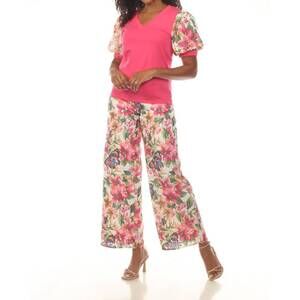 NEW AZI dolce wide leg pants in floral